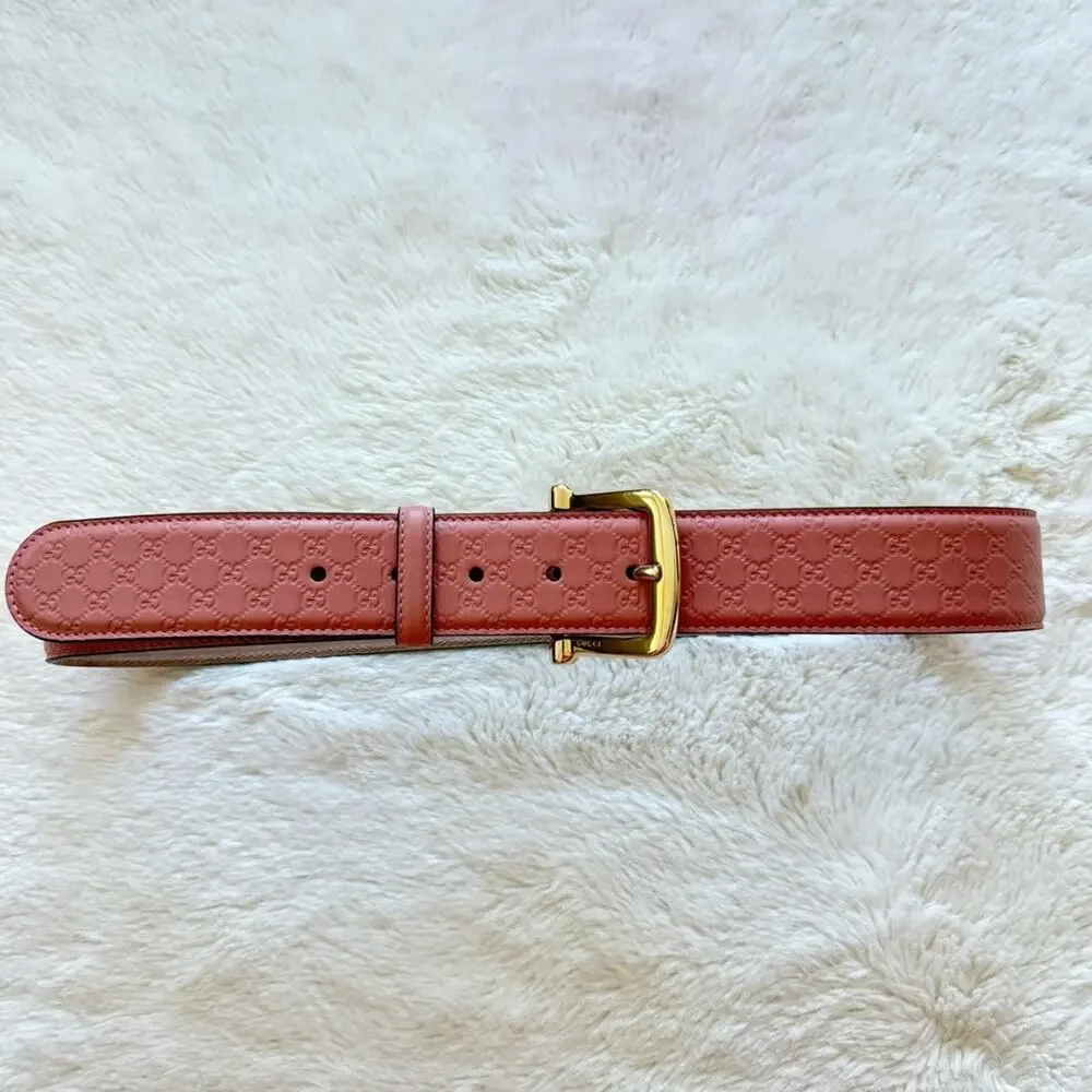 Gucci GG Marmont pink leather belt size 85/34 Authentic Retail 650$